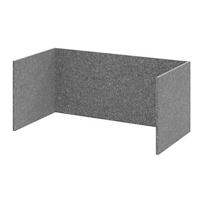 HAMMERBACHER FlexWall Akustikrückwand grau 74,8 x 37,3 x 32,8 cm
