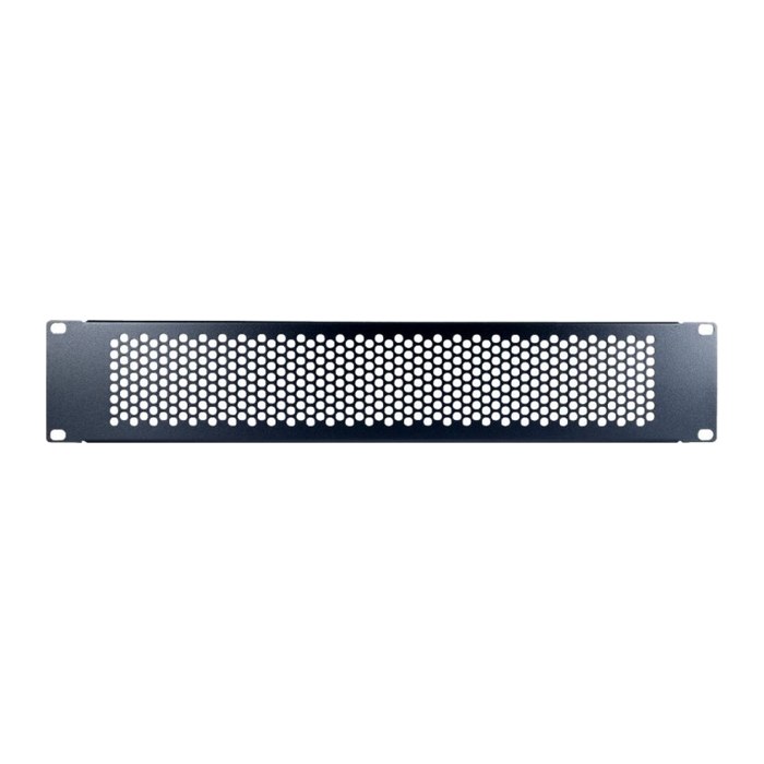 Inter-Tech IPC 19" Lochblende 2HE, 89x482x11mm, RAL 9005