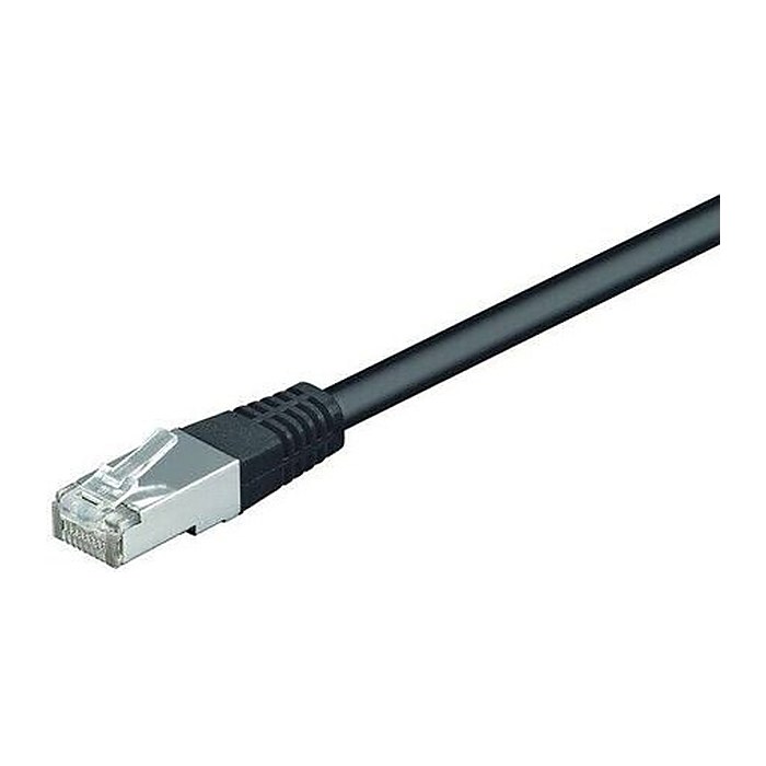 goobay RJ-45 Netzwerkkabel 0,5 m schwarz bis zu 1,00 Gbit/Sek. bis zu 100 MHz, 1 St.