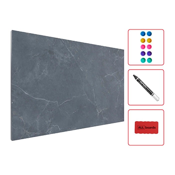 ALLboards Magnettafel 60,0 x 40,0 cm Marmor anthrazit