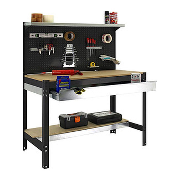 Simonrack Werkbank SIMONWORK BT3 BOX anthrazit 1 Schublade 121,0 x 61,0 x 144,5 cm