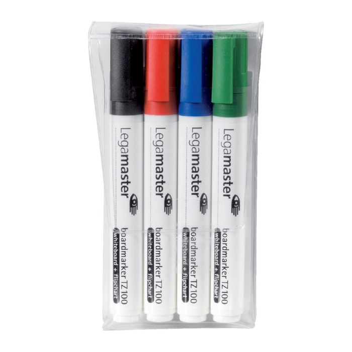 Legamaster TZ 100 Whiteboard-Marker farbsortiert 1,5 - 3,0 mm, 4 St.