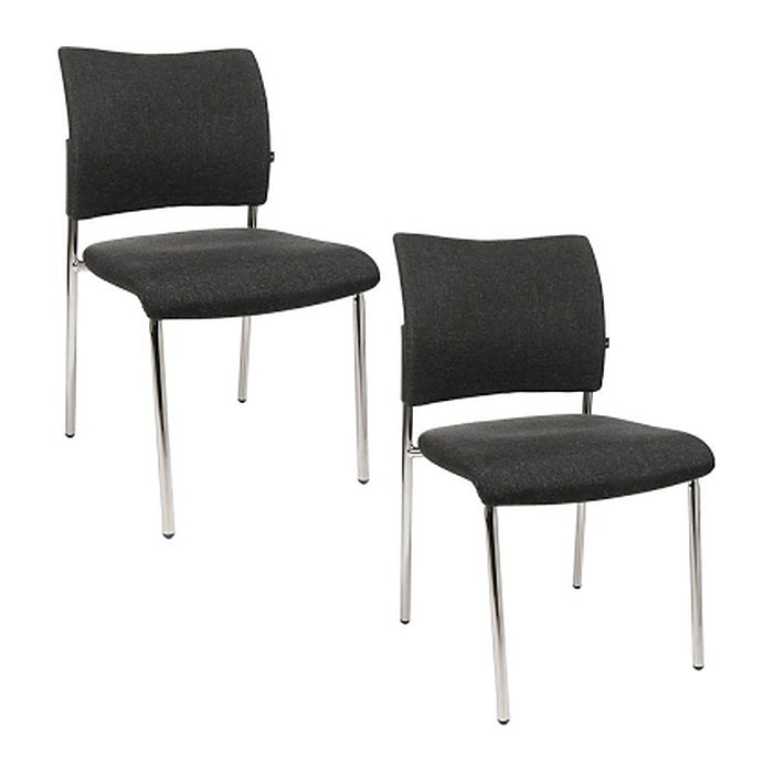 Topstar Besucherstühle Visit 10 NV190 G22 anthrazit Stoff, 2 St.