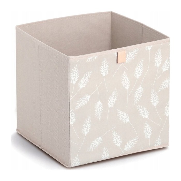 Zeller Pampasgrass Aufbewahrungsbox beige 32,0 x 32,0 x 32,0 cm, 1 St.