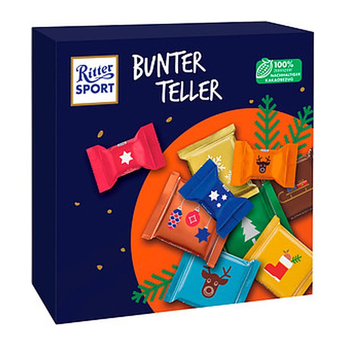Ritter SPORT Bunter Teller Schokolade 19 St./230,0 g, 1 Pack