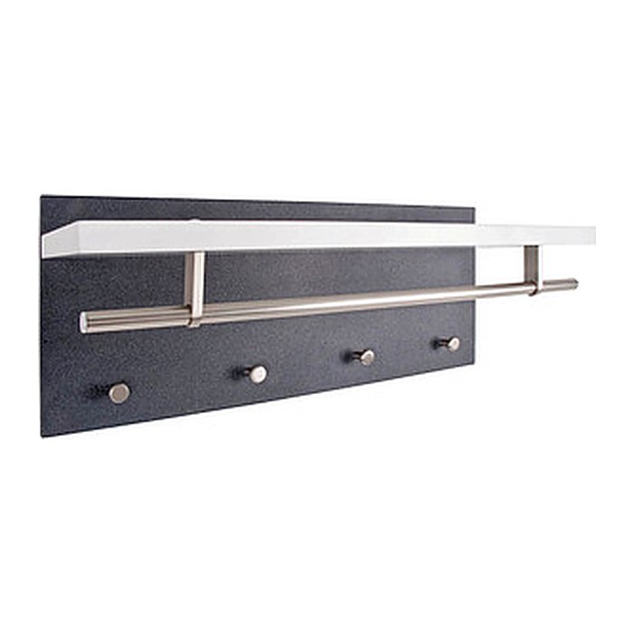 HAKU Möbel Wandgarderobe 42517 weiß Holz 4 Haken 75,0 x 30,0 cm, 1 St.