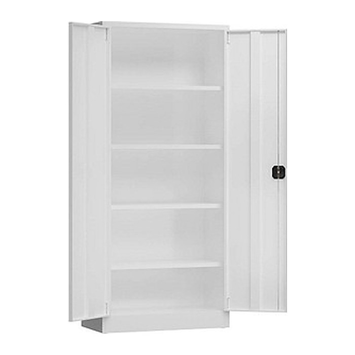 ClassiX Stahlschrank X-530337 signalweiß 4 Fachböden 80,0 x 38,0 x 180,0 cm, aufgebaut, 1 St.