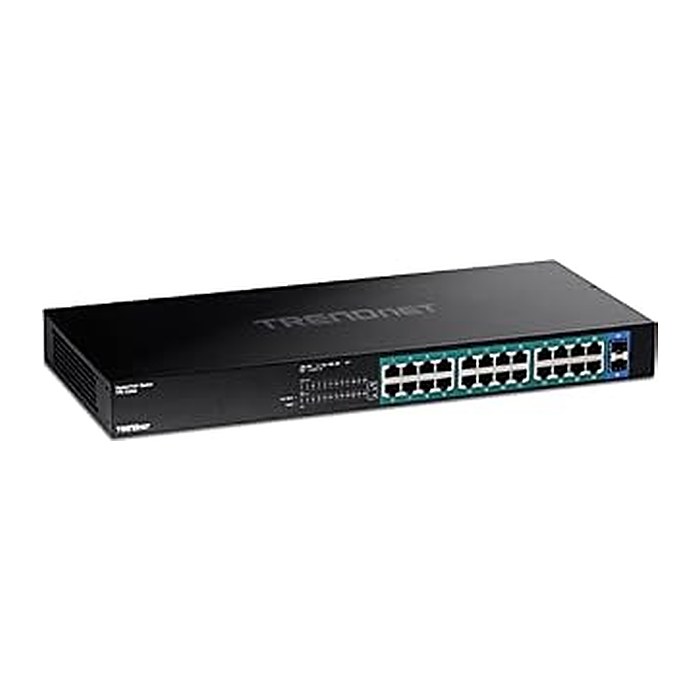 TRENDnet Switch 26-Port Gbit PoE+ 380W 2xSFP 19"