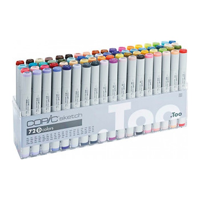 COPIC® Sketch D Layoutmarker-Set farbsortiert 1,0 + 6,0 mm, 72 St.
