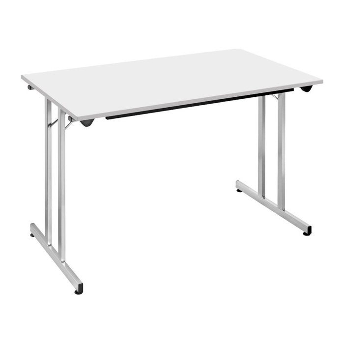 SODEMATUB Mehrzwecktisch buche rechteckig, Vierkantrohr silber, 140,0 x 70,0 x 74,0 cm