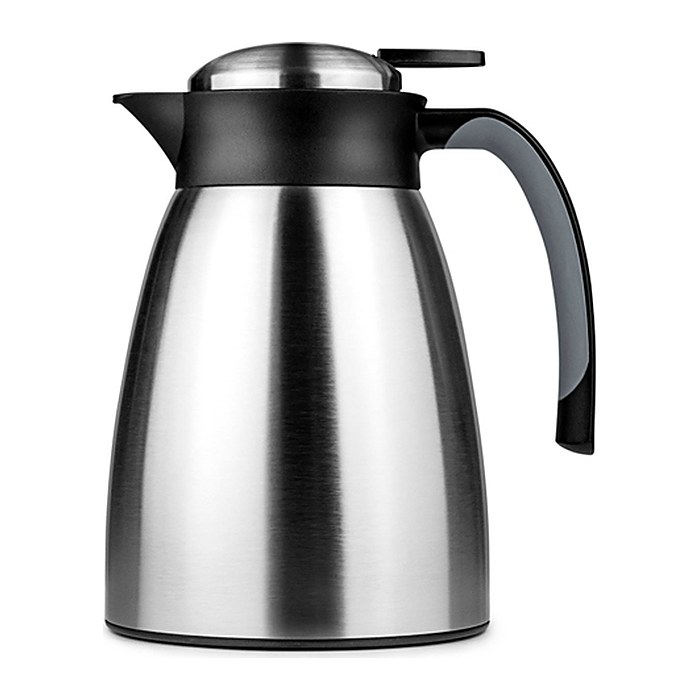 helios® Isolierkanne Snap Edelstahl/schwarz 1,0 l, 1 St.