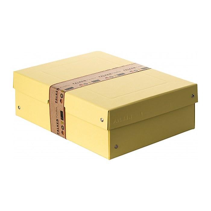 FALKEN PURE Aufbewahrungsbox 1250 Blatt pastellgelb 24,0 x 32,0 x 10,0 cm, 1 St.