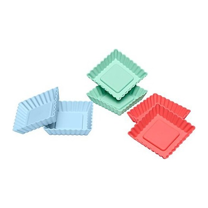 LURCH Tartelettformen FLEXI®FORM eckig 83015 Silikon Ø, 6 St.