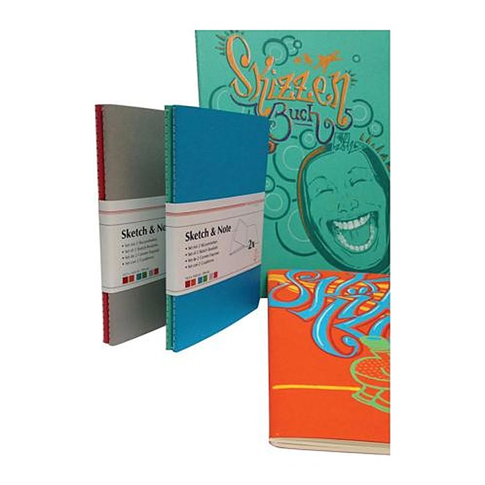 HAHNEMÜHLE Notizbücher DIN A4 blanko, cerise/paprika Softcover 40 Seiten, 1 St.