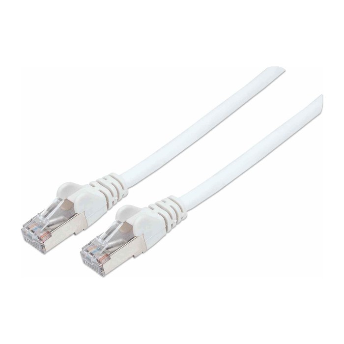 INTELLINET Patchkabel Cat6a-Stecker/Cat7-Rohkabel 0,25m weiß