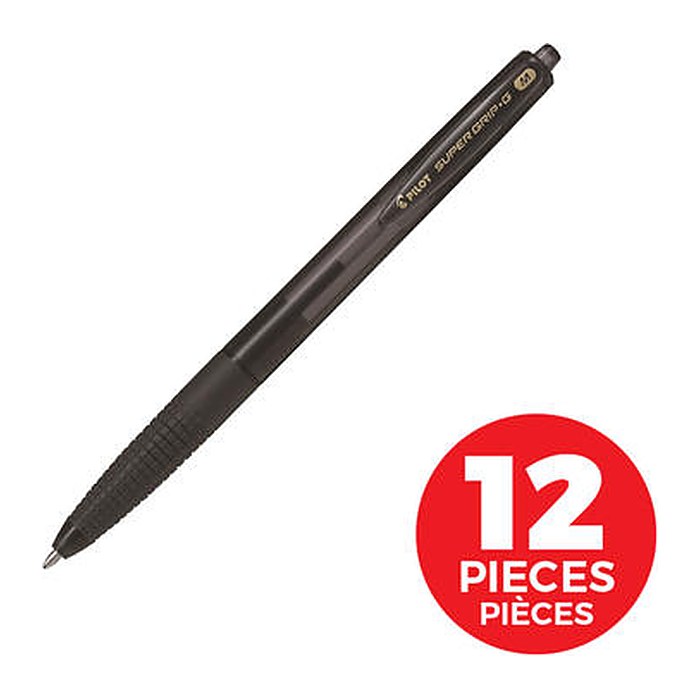 PILOT Kugelschreiber SUPER GRIP G schwarz, Schreibfarbe: schwarz, 1 St.