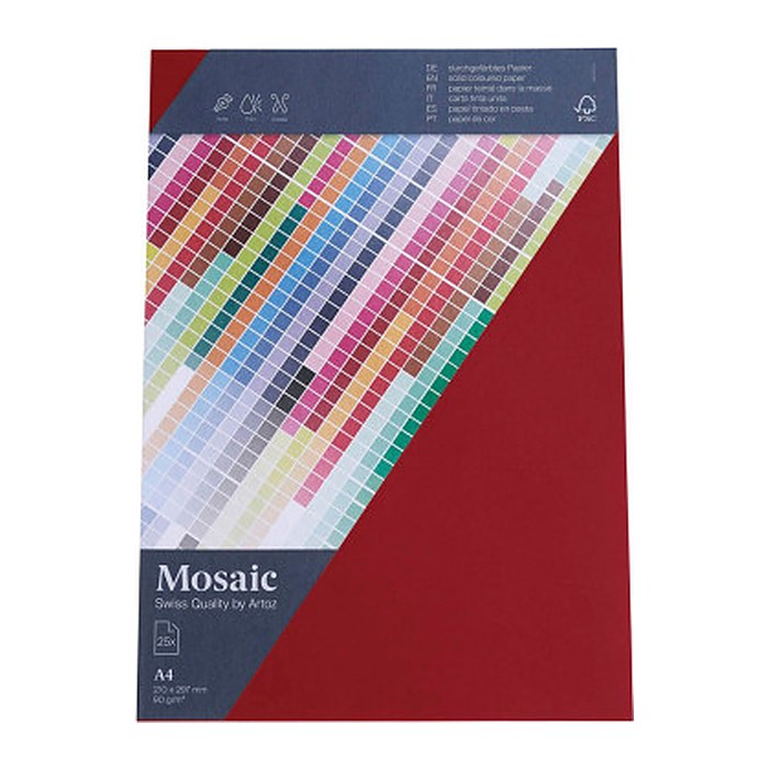 artoz Briefpapier Mosaic weinrot DIN A4 90 g/qm 25 Blatt