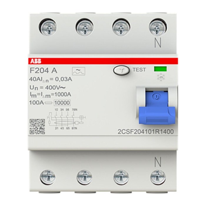 ABB FI-Schutzschalter F204 A-40 40 A, Typ A, 30 mA, 2-polig, 1 St.