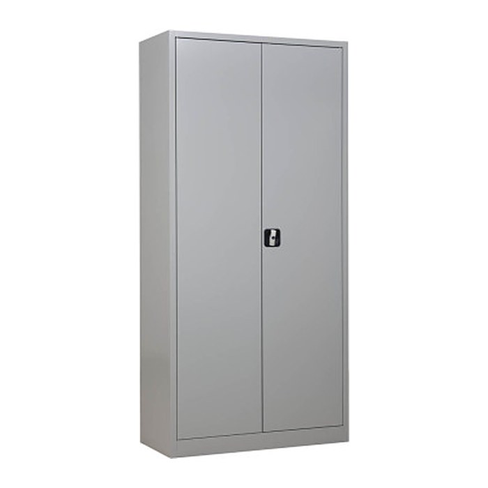 Gürkan Stahlschrank 100161 lichtgrau 4 Fachböden 92,0 x 42,0 x 195,0 cm, aufgebaut, 1 St.