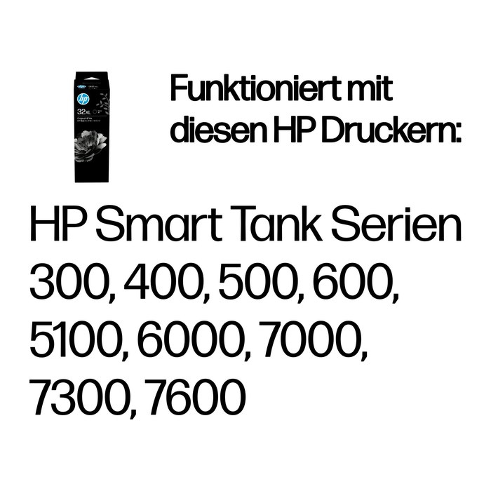 HP 32XL(1VV24AE) schwarz Tintenflasche
