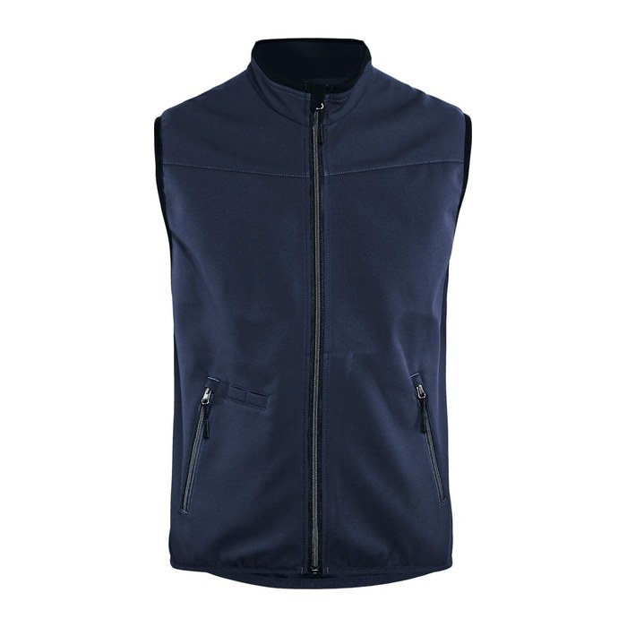BLAKLÄDER® unisex Softshellweste 3850 marine, schwarz Größe 2XL