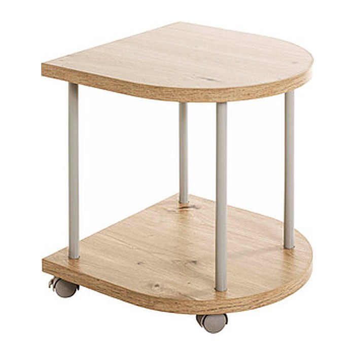 HAKU Möbel Beistelltisch C-Form MDF-Platte esche 40,0 x 40,0 x 45,0 cm, 1 St.