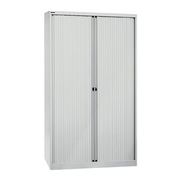 BISLEY Rollladenschrank lichtgrau 4 Fachböden 120,0 x 43,0 x 198,0 cm