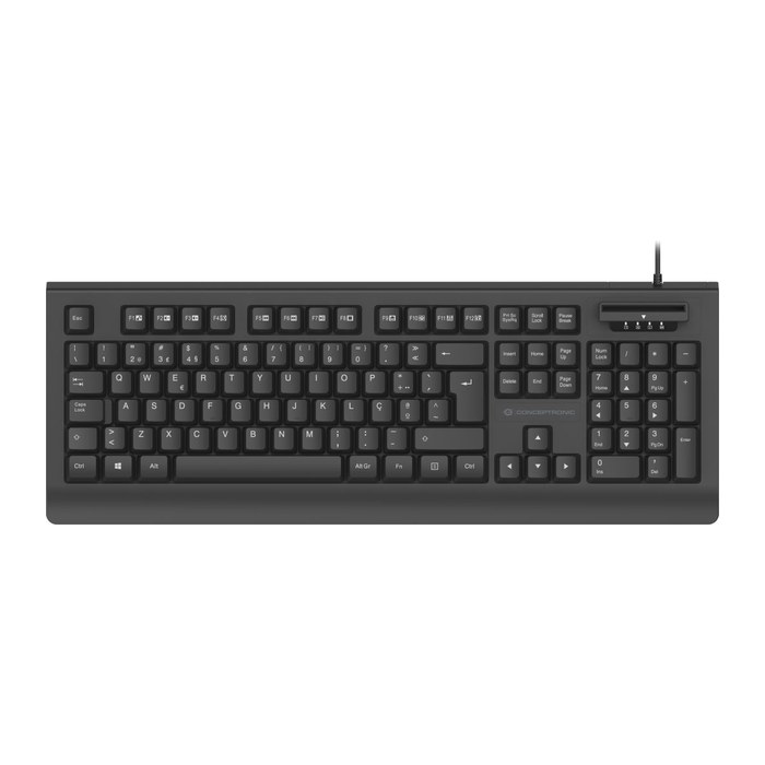 CONCEPTRONIC USB Tastatur +Smart ID-Kartenleser Layout PT sw