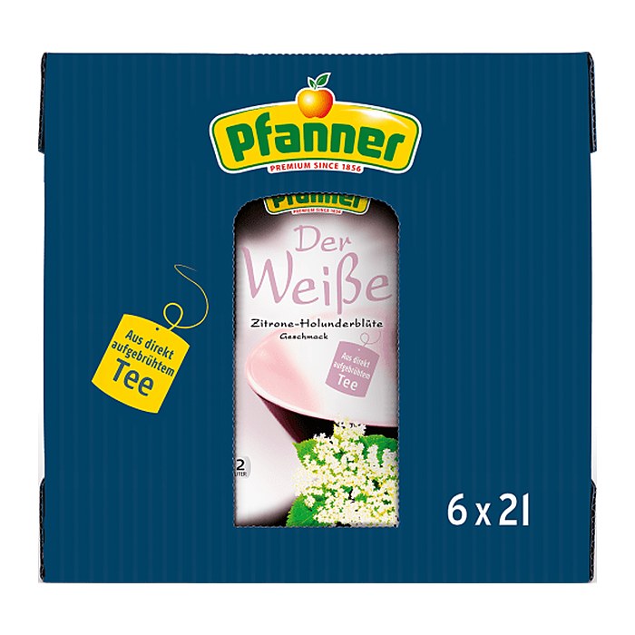 Pfanner Eistee Holunderblüte, Zitrone 6x 2,0 l