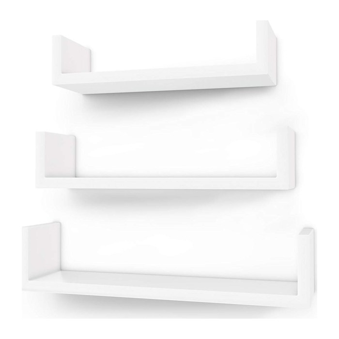 SONGMICS Wandregale-Set weiß 30,0/35,0/40,0 x 10,0 x 7,0/8,0/9,0 cm, 1 St.