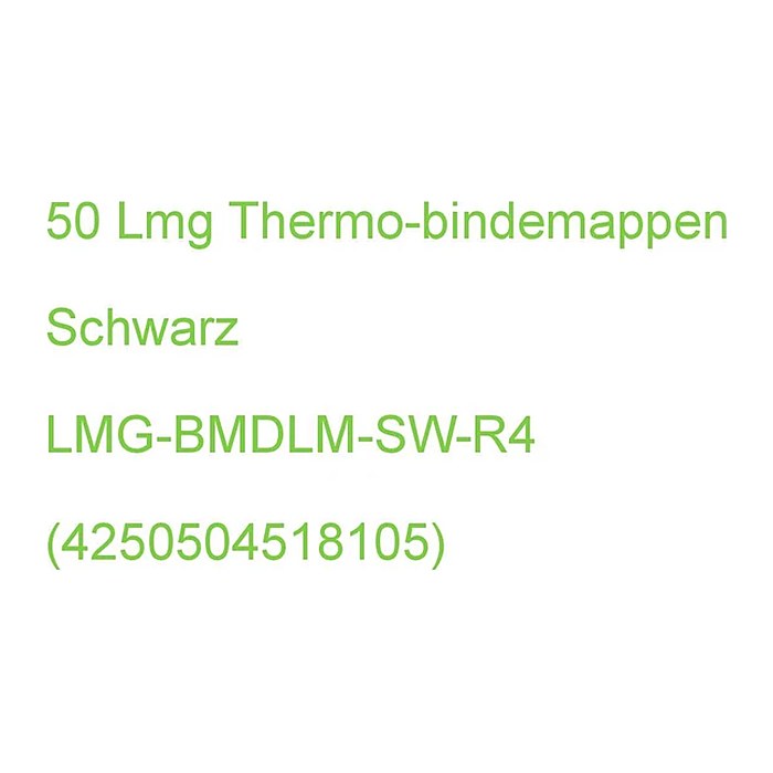 LMG Thermo-Bindemappen schwarz Lederkarton für 30 - 40 Blatt, 50 St.