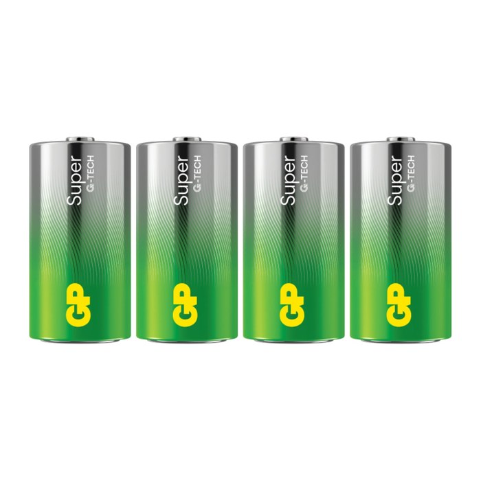 GP Batterien SUPER Alkali-Mangan Baby C 1,5 V, 4 St.