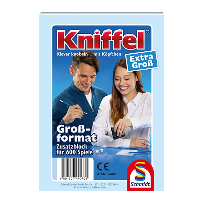 Schmidt Kniffelblock extra groß Würfelspiel, 1 St.