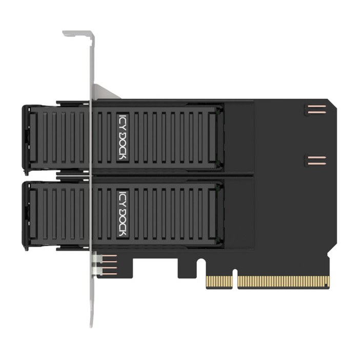 IcyDock Adapter 2x M.2 NVMe to PCIe 4.0 x8 card bifurcation