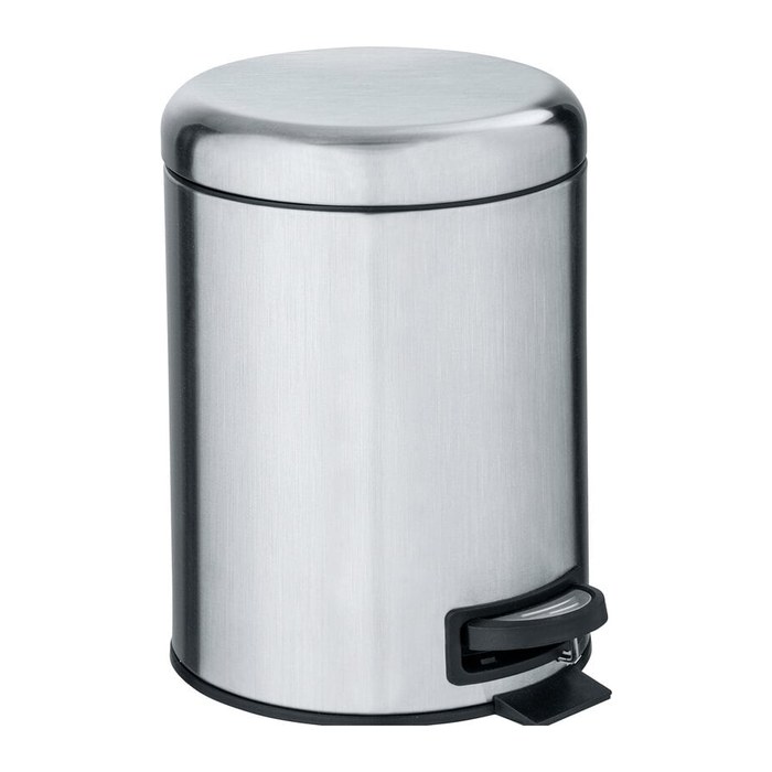 WENKO Leman Kosmetikeimer 5,0 l silber, matt, 1 St.