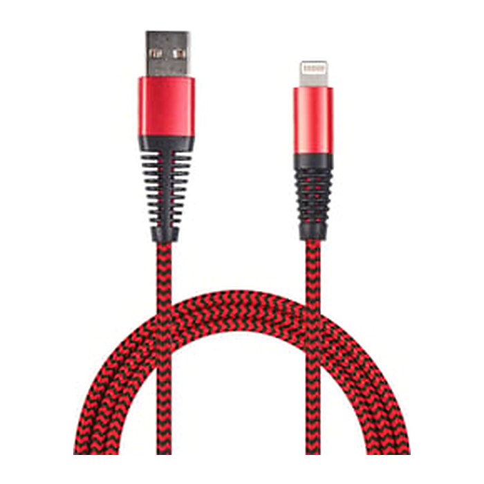 2GO USB Lade-/Datenkabel Lightning 1m Nylon rot PET-Verp.
