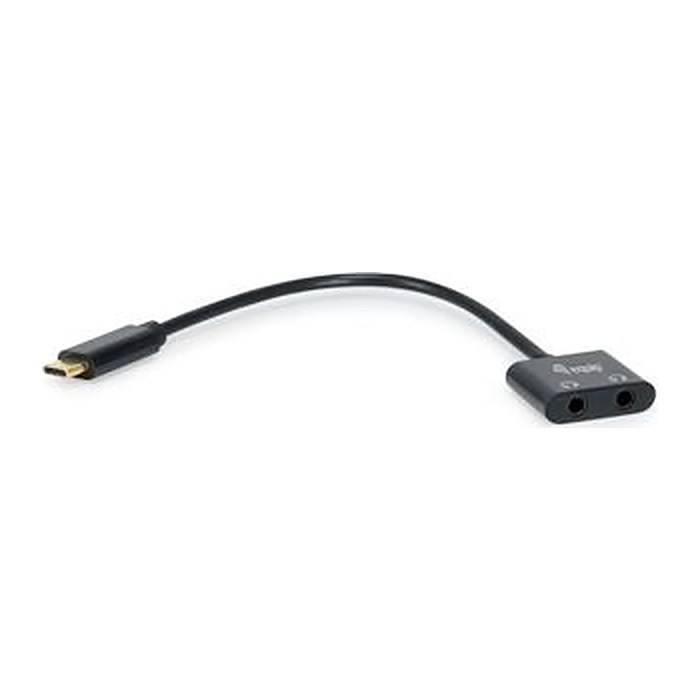 Equip Adapter USB-C->2x3-Pin 3.5mm St/Bu DAC 0.15m schwarz