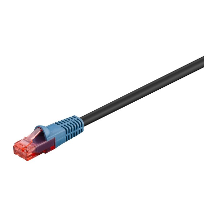 goobay RJ-45 Netzwerkkabel 50,0 m schwarz bis zu 1,0 Gbit/Sek. bis zu 250 MHz, 1 St.