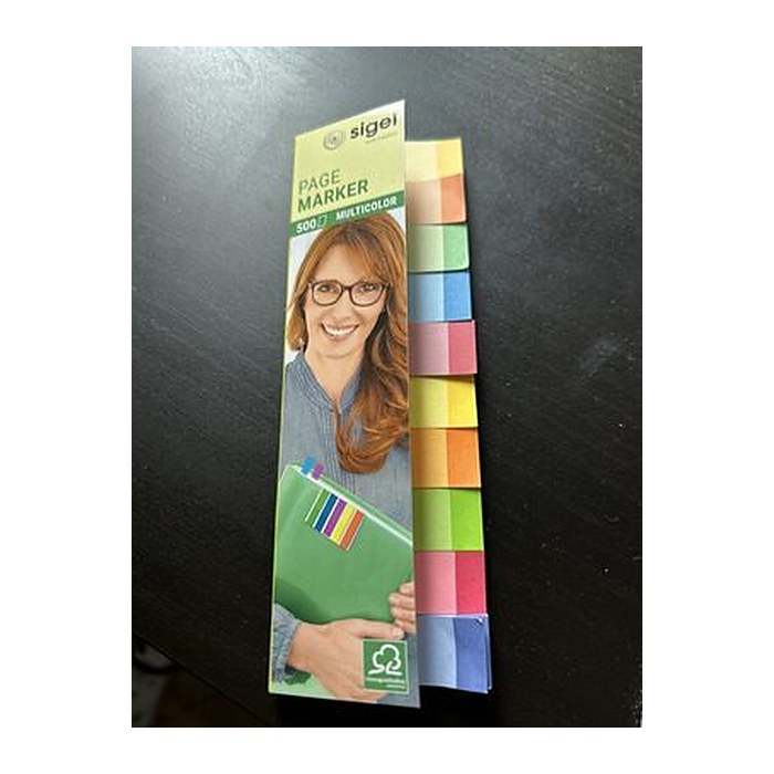 SIGEL MULTICOLOR Haftmarker farbsortiert 10x 50 Streifen