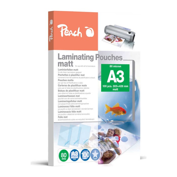 Peach Laminierfolien A3 80mic matt 100PK