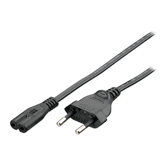 Equip Stromkabel 2pin Euro ->C7 St/Bu schwarz 1.80m PVC Polybeutel