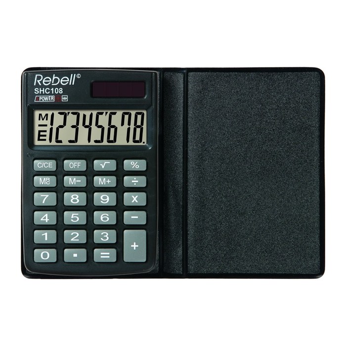 Rebell SHC108 Taschenrechner schwarz/grau