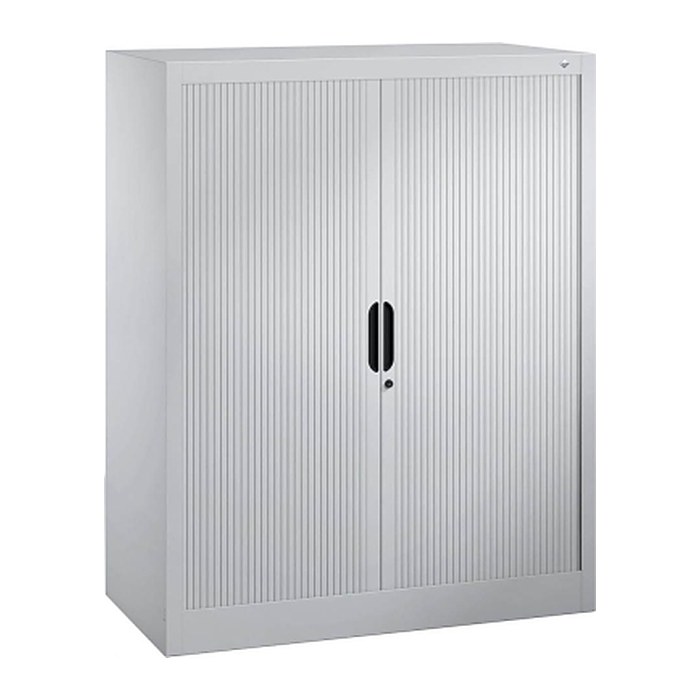 CP Omnispace Rollladenschrank silber 2 Fachböden 100,0 x 42,0 x 123,0 cm