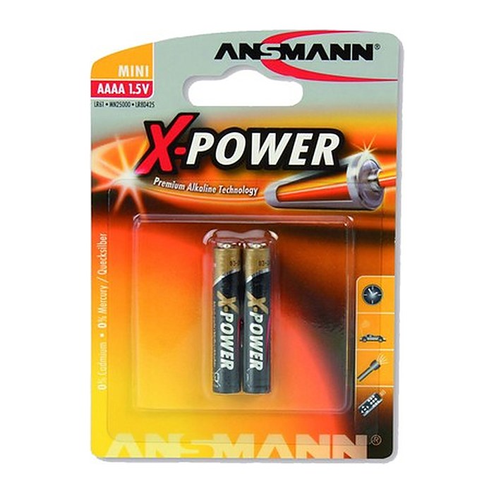 ANSMANN Batterien X-POWER Alkali-Mangan Mini AAAA 1,5 V, 2 St.
