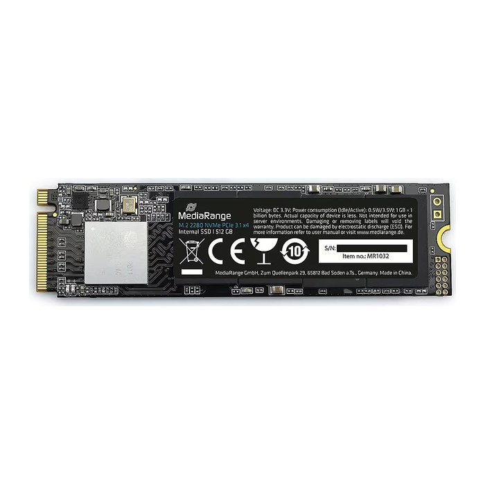 MediaRange M.2 (2280) SSD PCIe 3.1 x4 512GB NVMe intern