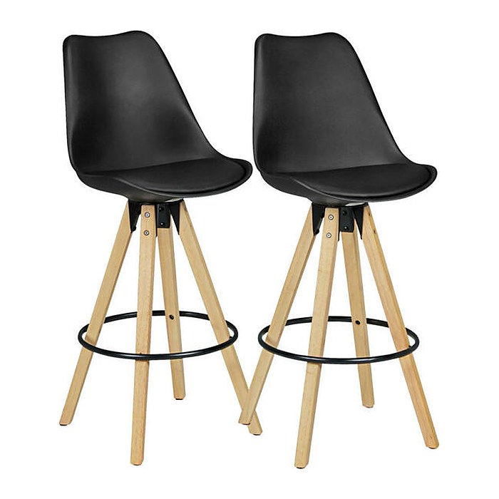 WOHNLING Barhocker WL5.046 schwarz, 2 St.