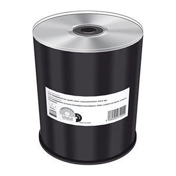 MediaRange CD-R 700MB 100pcs vollflächig bedruckbar silber