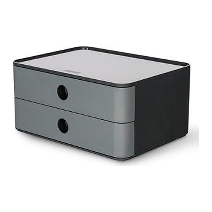 HAN Schubladenbox Smart Box ALLISON  granite grey 1120-19D, DIN A5 mit 2 Schubladen, 1 St.