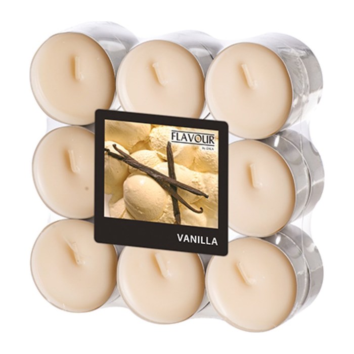 FLAVOUR by GALA Teelichter creme Vanilla, 18 St.