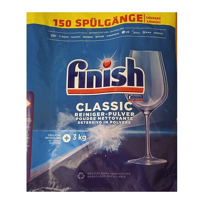 finish CLASSIC Spülmaschinen-Pulver, 3 kg, 1 Pack